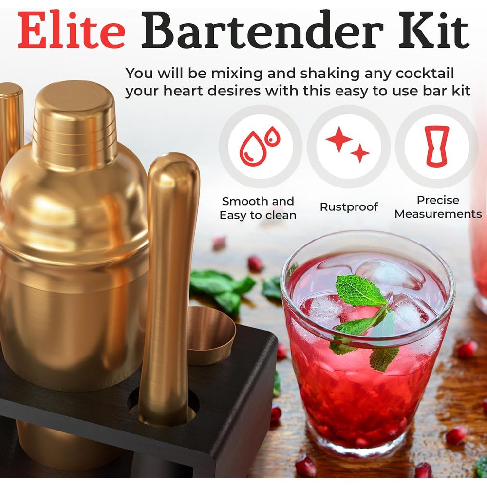 칵테일 쉐이커 세트: 바텐더 키트 또는 홈 바 믹솔로지 - Cocktail Recipe Book 리뷰 및 가격