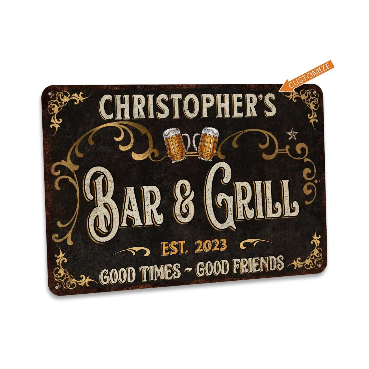 1PC 맞춤형 바 & 그릴 금속 간판, 빈티지 레트로  - Home Bar Signs 리뷰 및 가격
