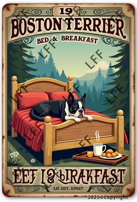 금속 간판 빈티지 벽 장식 보스턴 테리어 베드 앤 브렉 - Home Bar And Restaurant 리뷰 및 가격